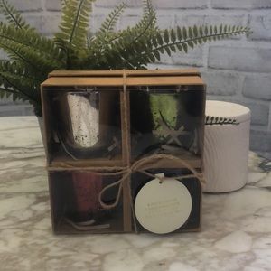 New 4 pack mercury glass style votive candleholder